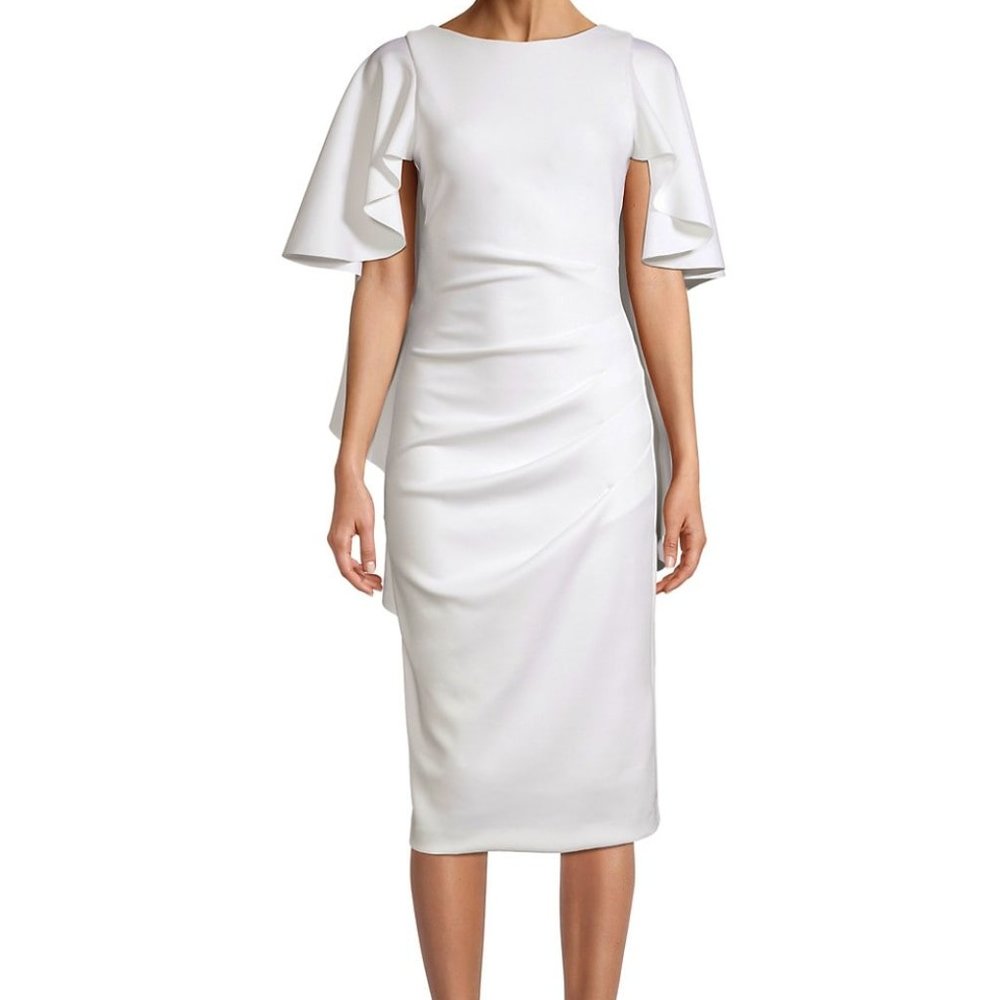 Black Halo Lotus Satin Cocktail Dress 8
